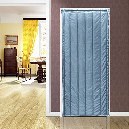 Icegrey Wärmeschutzvorhang Für Tür Isolier Schutz Panel-Isolierung Thermovorhang Verdunklungsgardine Wasserdicht Winddicht Geräuschisolierung Grau 80 x 200cm