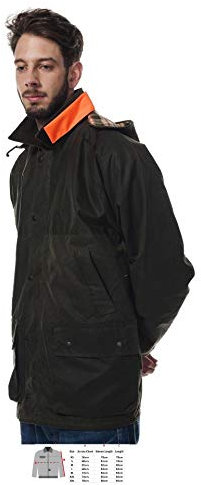 Hunter Outdoor New England Jager Shooting gewachste Baumwolljacke Country Outdoor Jagd, Unisex, Antik Olive, XL