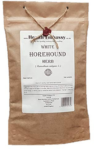 Health Embassy White Horehound Herb | Marrubium Vulgare L | Herbal Tea (50g)