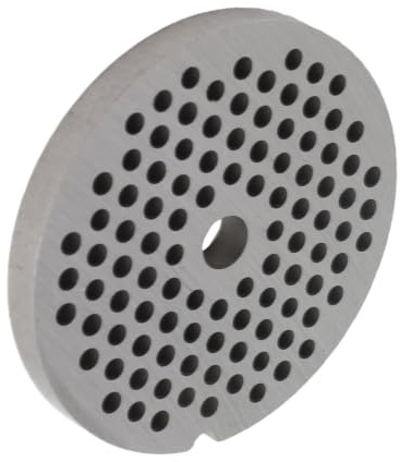 Disco de la picadora de carne, placa de repuesto para trituradora de picadora de carne de aleación con agujeros de 3 mm, 5 mm y 8 mm para elegir, fácil de limpiar y apto para lavavajillas (3mm Hole)