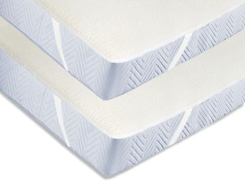 ZOLLNER 2er Set Matratzenschoner - Topper mit praktischen Eckgummis - für Allergiker geeignet – Baumwolle - waschbar bis 95°C - 70x140 cm - Hotelqualität