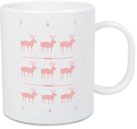 artboxONE Großer Kinderbecher Binary Xmas Reindeer Red von AB1 Edition - Weihnachten
