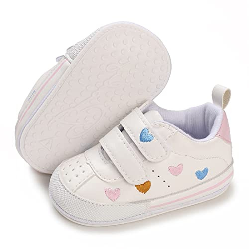 E-FAK Baby Shoes Boys Girls Infant Sneakers Non-Slip Rubber Sole Toddler Crib First Walker Shoes(12-18 Months, 04 Multi-Color)