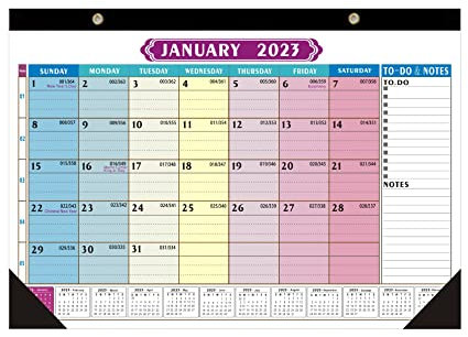 WXTRE Tischkalender Kalender 2023 Wandplaner Buch Monatlicher Zeitplan zum Aufhängen Jährliche Planung Tägliches Jahr Kalender Handbuch Jahresplaner