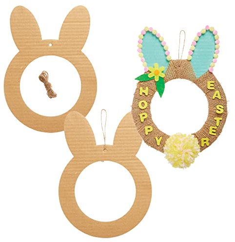 Baker Ross FX495 Couronnes de lapin de Pâques – Lot de 10, Décorations de Pâques pour les enfants