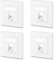 deleyCON 4x 1 Port LAN Anschlussdose Datendose Unterputzdose für Keystone Module 45° Gewinkelter Auslass für Keystone Module mit z.B. RJ45 Koaxial F-Stecker RJ-11 Cinch Klinke Toslink PS2