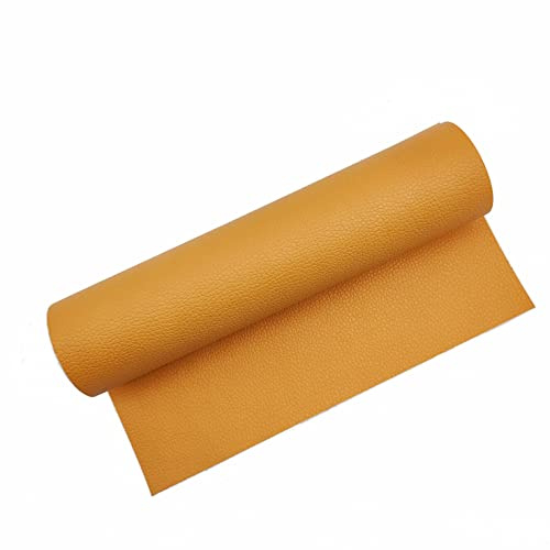 Surriba Selbstklebende Leder, Kunstleder Flicken Selbstklebend Reparaturset für Motorrad Sofa Stühle DIY-Basteleien Stifteetui Handtasche 20 * 120cm Aprikosengelb
