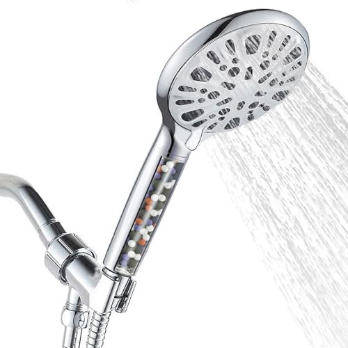 Duschkopf mit Filter, JARAGAR Hochdruck Duschkopf mit Filterperlen für Hartes Wasser 9 Sprühmodi Wassersparendes Baden Universeller Power Shower Head für Zuhause Badezimmer Fitnessstudio