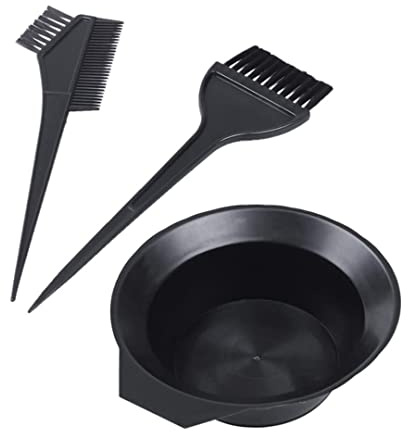Kit De Tinte Para Teñir El Cabello, Herramienta Con Juego De Cuenco Para Cepillo, Coloración De Doble Cara, Peluquería, Cuenco Para Color De Cabello Negro Y Juego De Cepillos Para Salón, 3 Piezas
