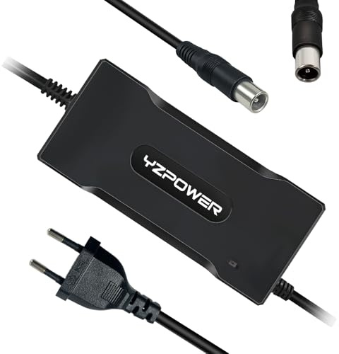 YZPOWER E Scooter Ladegerät, 42V 2A Ladekabel Universal für Ninebot Elektroroller 36V Li-ion Akku, AC Netzteil Ladegerät mit RCA Ausgestattet