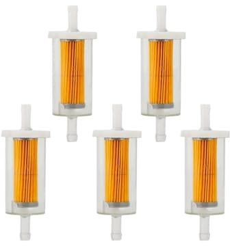 Filtre à carburant universel de remplacement pour conduite de carburant 1/4, 5 pièces, Compatible avec 845125 695666 14469B 498688 2405002 1083831 pour tondeuses à gazon autoportées