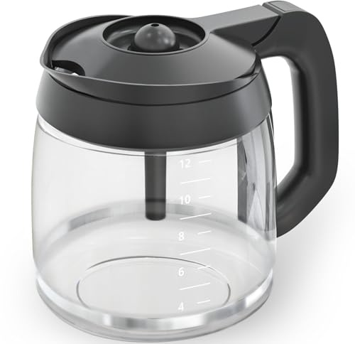 12-Cup Glass Coffee Carafe Replacement Compatible ONLY with Ninja Coffee Brewer Maker Models CE251 CE201 CE201C CE200 CE200C