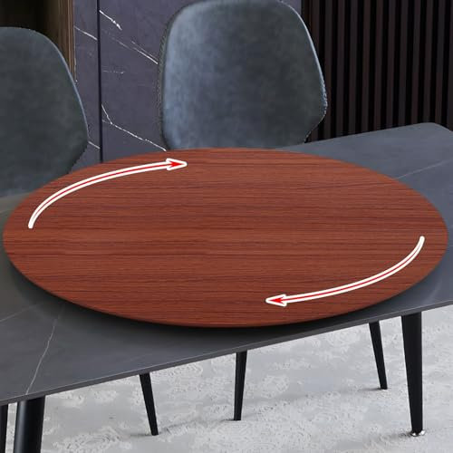 Lazy Susan Drehteller aus Bambus, rund, drehbar, 50, 60, 70, 80, 90, 100 cm, Holzkohlebrett, Käsebrett, Drehteller für Küche, Speisekammer, Regale, Theken (Redwood70 cm)