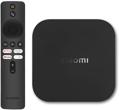 Xiaomi TV Box S 2nd Gen - 4K Ultra HD Streaming Media Player, Smart TV Box Supporta Google TV, Bluetooth 5.2, Dual-band Wi-Fi, Dolby Vision, HDR10+,DTS-HD, 2GB RAM + 8GB ROM
