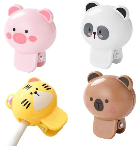 Toothbrush Head Cover - 5x4.2cm, Teeth Cleaning Protection Covered with Animal Shaped Design for Hygiene, Travel and Protective Compact Function, 4 Piece Gadgets for Teens, Elderly, Adults, Children