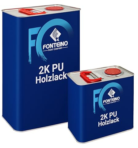 2K PU Holzlack Farblos Matt – Parkett- & Treppenlack, Klarlack für Möbel, Tischplatten, schlagfest, abriebfest & für Innen und Außen– 5Kg Lack + 2,5Kg Härter