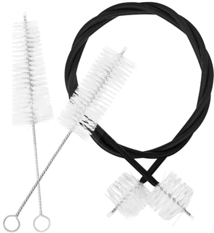 STOBAZA 3 Stück Teiliges Trompeten Reinigungsset mit Seilbürste Ventilbürste und Mundstückbürste Ergonomisch Präzise für Gründliche Pflege und Reinigung von Ventilen Mundstück und