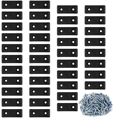 40 Stück Möbelgleiter Kunststoff 40×15×7mm Bodenabstandshalter für Möbel | Bodengleiter Rechteckig Stuhlgleiter zum 80 Schrauben Mini Möbelfüße für Schränke Sideboards Regal Kommoden