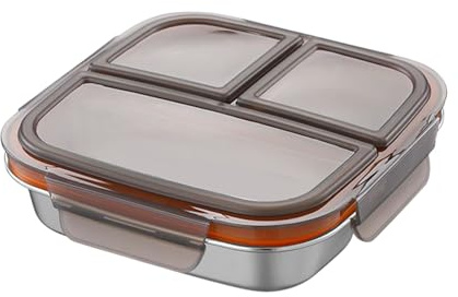 Boîte À Repas En Acier Inoxydable | 600 ml Étanche Acier Inoxydable Rangement Alimentaire,Boîtes À Repas - Pour Pique-nique Plein Air Randonnée Escalade Voyage Travail Vacances Navette Bureaux
