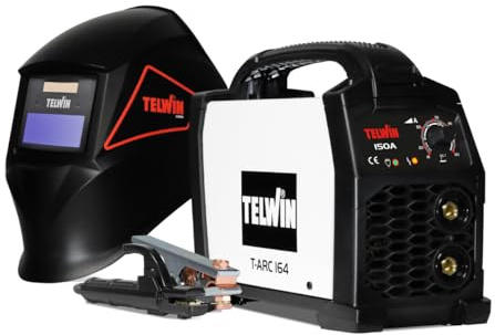 T-Arc 164 Soldadora Inverter Electrodo MMA 150A, con Máscara Automática tipo Casco y Accesorios, Máquina para Soldar Portátil Compacta y Sencilla, para Mantenimiento y Bricolaje Doméstico, 230V