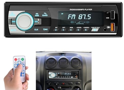 Autoradio stereo 1 DIN con lettore MP3, AUX-IN, 2 USB, TF, unità principale, chiamata in vivavoce, ricevitore Bluetooth integrato