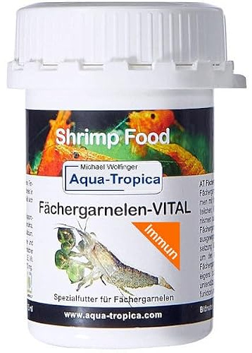 Aqua-Tropica Fächergarnelen-VITAL Immun I Vitamin- und Mikronährstoffkomplex Futter zur Unterstützung der natürlichen Widerstandskraft I Futter für Fächergarnelen und andere Filtrierer I 45g