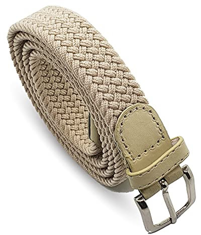 Safekeepers Stoffgürtel Damen – 25 MM Weit Schmaler Gürtel - Komfortabel Elastische Geflochtener Gürtel - Stretchgürtel – Flecht - Nickelfreier Schnalle