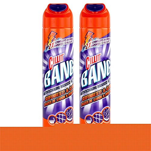 Cillit Bang Mousse active 600 ml – Restes de savon & brillance (lot de 2)
