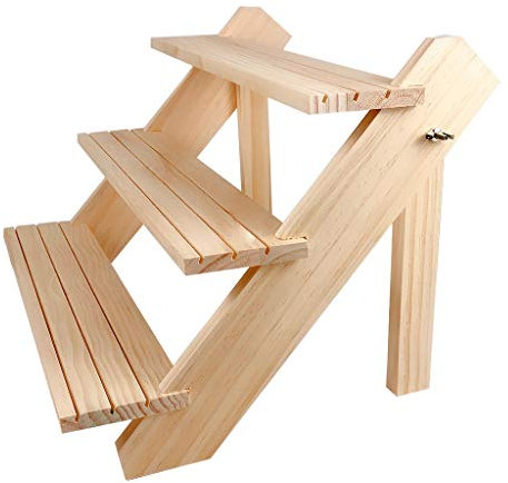 Présentoirs d'Étagères Porte-Bijoux pour Bracelets Bagues Boucles d'oreilles - Bois, 3 Niveaux