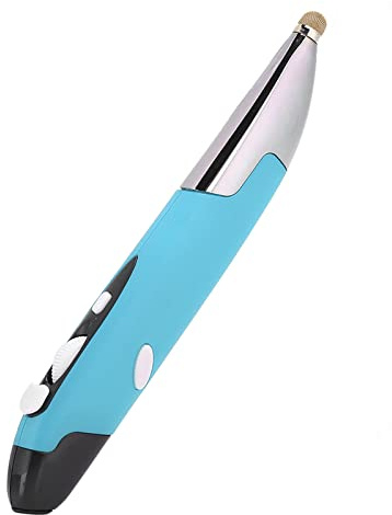 ASHATA USB Wireless Pen Maus, USB Computer Stylus PC Zubehör Wireless 2.4G Maus Stifttyp Personalisiert Innovativ, für 7/8/Vista/XP/2000/Android/Linux/OS X.(Blau)