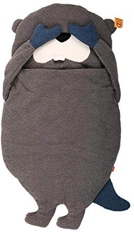 UNUS Biber Schlafsack für Kinder, Kuscheldecke für Mädchen und Jungen, Kinderschlafsack, Warmer Deckenschlafsack, 120x75cm, braun