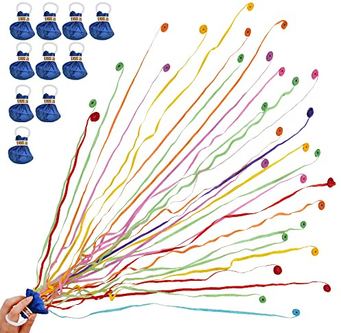 BEISHIDA Streamers Popper Hand Throw Streamers No Mess Confetti for 2026 New Year St.Patrick's Easter Celebration Birthday Propose Engagement Wedding Graduation Party Favors (Multi Color)