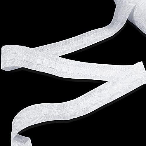 ZUZGO Gardinenband Kräuselband Gardinen Universalband Vorhang Überschrift Polyester, weiß (30 m x 2.6 cm)