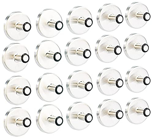 infactory Hakenmagnete: 20er-Set starke Magnethaken mit Power-Magnet (Magnettafel Magnet, Wandtafel Magnet, Neodym)