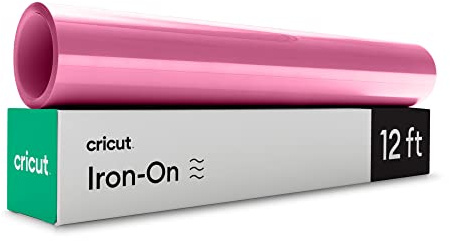 Cricut Iron On Folie Plotterfolie Textil | Pink | 3.6m (12ft) | Wärmeübertragungs-Vinylrolle (HTV) | Mit allen Cricut Maschinen kompatibel