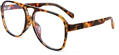 FEISEDY Retro 70-tals 80-tals blåljusfilter glasögon kvinnor utan styrka datorglasögon män blått ljusblockerande glas PC spelglasögon B2888, sköldpadda ram, Einheitsgröße