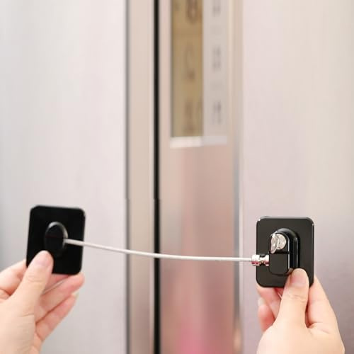 YEYA Upgraded Refrigerator Lock 2 Pack, Mini Fridge Lock for Kids, Child Safety Cabinet Doors