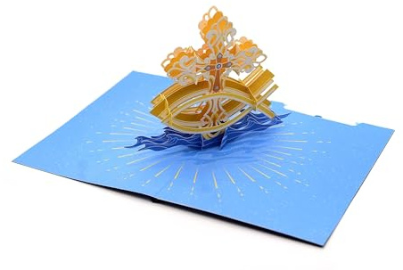 Biglietto 3D Pop Up Holly Cross per tutte le occasioni, biglietto fatto a mano, Get Well Soon, battesimo, ordinazione, simpatia, prima comunione