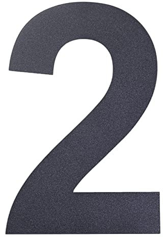 nanlyiau Edelstahl Hausnummer Hausnummer Anthrazit massivem Stahl in Anthrazit - RAL 7016,Witterungs- und korrosionsbeständig Höhe 15.3cm/6in(7016 6in2)