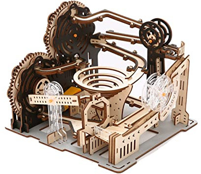 UpGLeuch Erwachsene 3D Holzpuzzles Murmelbahn, Montage 3D Holz Modellbausätze für Erwachsene zum Bauen, DIY 3D Holz Modellbausätze für Heimdekoration/Desktop Ornamente/Geschenke