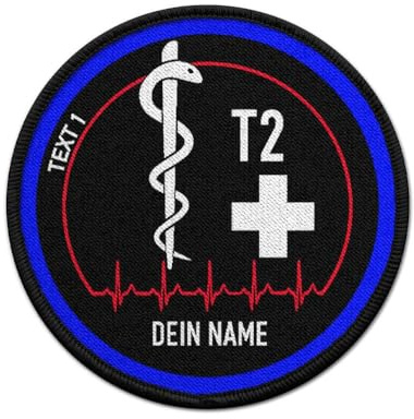 Patch 7,5cm Wunschtext Personalisiert RS NFS Sanitäter Abzeichen Medical #40591