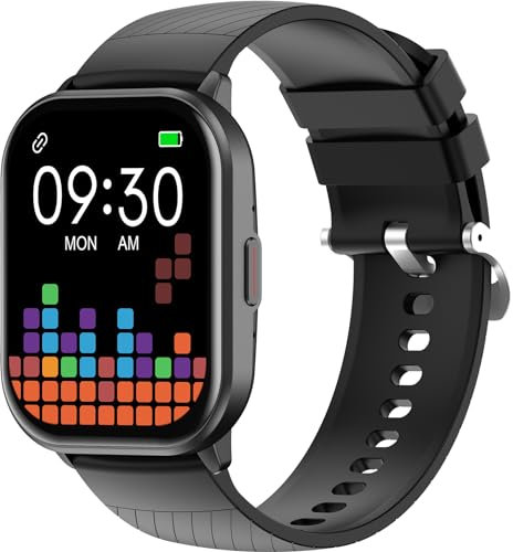 Smartwatch Damen Herren mit telefonfunktion 2.01 Zoll Fitness Tracker Schrittzähler Pulsuhr Schlafanalyse Herzfrequenz Blutdruck IP68 Wasserdicht Touchscreen Armbanduhr für Android iOS
