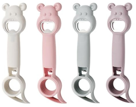 4 apriscatole a forma di orso, apribottiglie 4 in 1, apribottiglie multiuso apribottiglie, apribottiglie per birra, apribottiglie vintage, apribottiglie per cucina, bar o ristorante