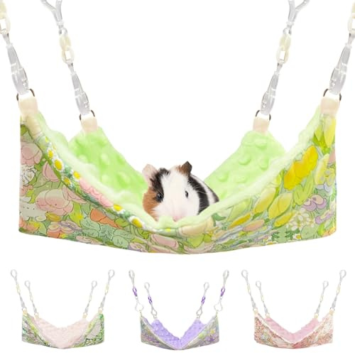Fnaobai Hamacs à rat pour cage de petit animal de compagnie - Hamac chaud à suspendre en peluche douce pour hamster, cochon d'Inde, chinchilla et furet - Hamacs de transport pour petits animaux de