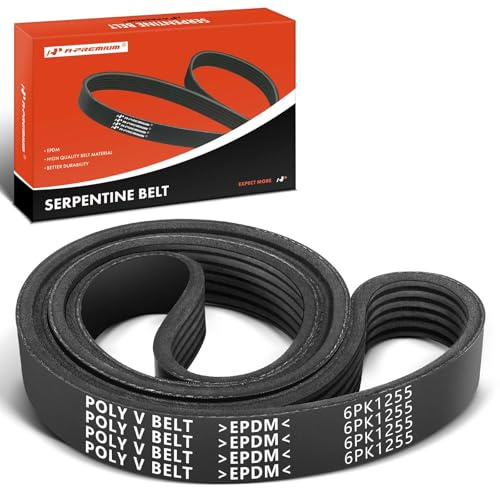 A-Premium 49.45 In Micro-V Serpentine Belt for Toyota, Hyundai, Kia & Lexus Cars - Camry 2012-2017, RAV4, Elantra, Sonata, Accent, Tucson, Veloster, Kona, Soul, Optima, Rio, tC, NX350, Gas Only