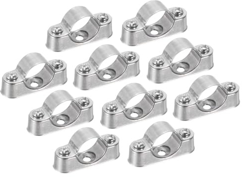TA-VIGOR 10Pcs Pipe Support Pipe Bracket Clamp, 20mm Pipe Wall Mount Ceiling Mount Rigid Pipe Straps for Pipe Tube Wire Fixing, Laying Plumbing, Electricity, Exhaust