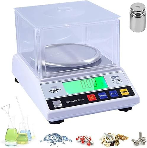 JUELIN Balances de Cuisine, Balance numérique précision de 0,01 gramme, Balance analytique de Laboratoire 300G/600G/1000G/2000G X 0,01G, Balance Scientifique électronique de Haute précision Acc ()