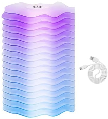 Booso Lámpara de Noche con Sensor Táctil, Luz Colorida y Dinámica con Diseño de Ilusión 3D, Lámpara LED con Control Remoto de 7 Colores