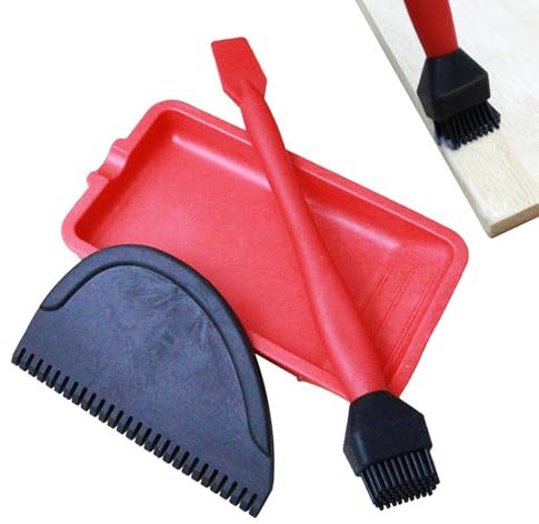 Épandeur de colle à bois – Outil d'épandage | Kit de colle silicone complet multifonctionnel, kit de colle à bois 3 pièces pour menuiserie et amateurs, pinceau à colle silicone antiadhésif, kit appli