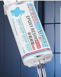 Colla Epossidica Bicomponente 100ml, Colla Bicomponente, Coll-a Bicomponente per Plastica, Adesivo Trasparente per Incollare Metallo, Legno, Plastica, Vetro, Ceramica (2 x 50 ml)